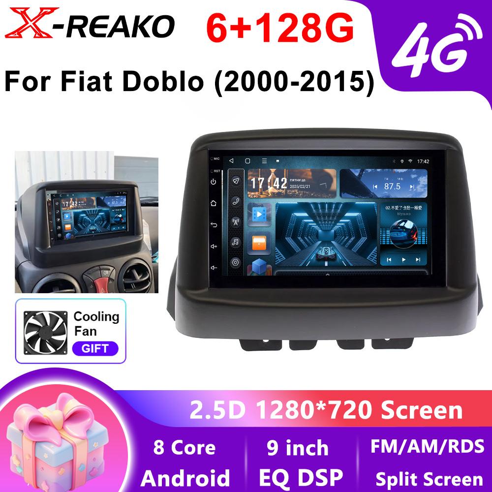 Головное устройство Android для Fiat Doblo (2000-2015) Carplay Авто Радио Мультимедиа Видео Плеер Навигация GPS 4G WIFI QLED