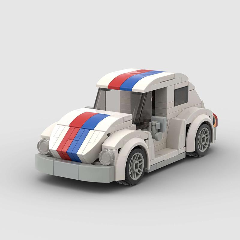 MOC Скоростной Автомобиль Городской Транспорт Супер Ретро Автомобиль Ралли Строительные Блоки Кирпичи Украшение Сделай Сам Винтажные Игрушки Для Детей Взрослых Подарок на День Рождения