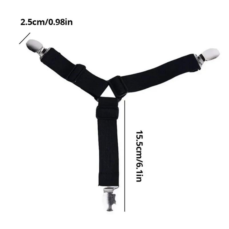 Home Elastic Straps Adjustable Clips 4Pcs/lot Bed Sheet Fasteners Holder Gadgets for Bed Sheet Organizer Mattress Cover Clip