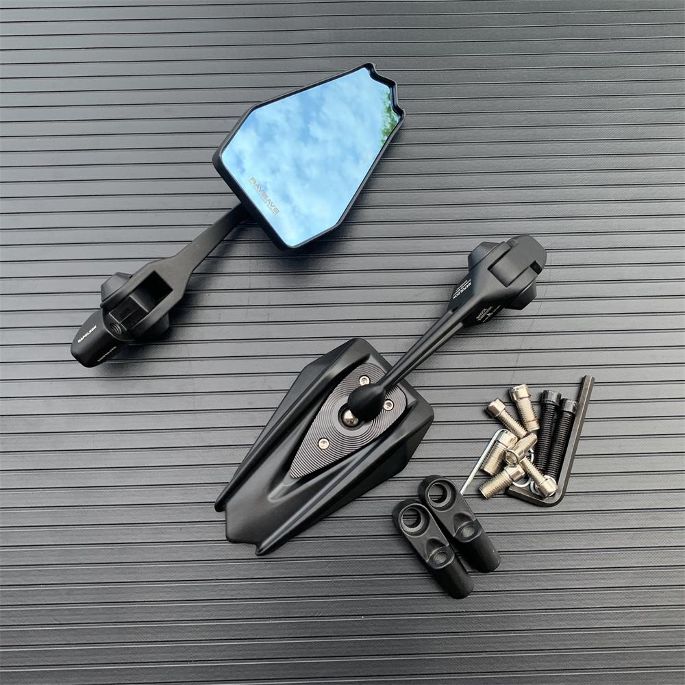 Алюминиевые зеркала заднего вида с ЧПУ для мотоцикла, боковое зеркало для YAMAHA MT07, для Honda, для Ducati, для Kawasaki Z750 Z900