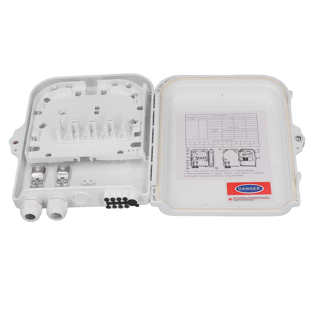 8-ядерная распределительная коробка из АБС-пластика, настенная волоконно-оптическая клеммная коробка для внутреннего и наружного использования