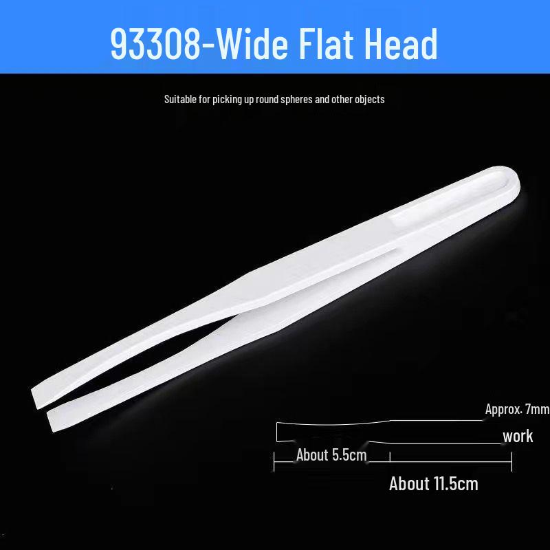 Антистатические пинцеты из углеродного волокна: Белые плоские, изогнутые, заостренные, плоскогубцы и круглогубцы для электроники