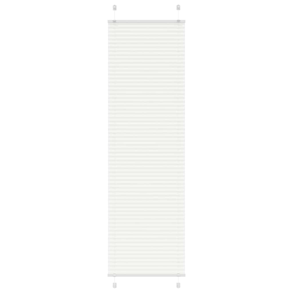Roleta Plisowana Biała 65X200 Cm Szerokość Tkaniny 64,4Cm