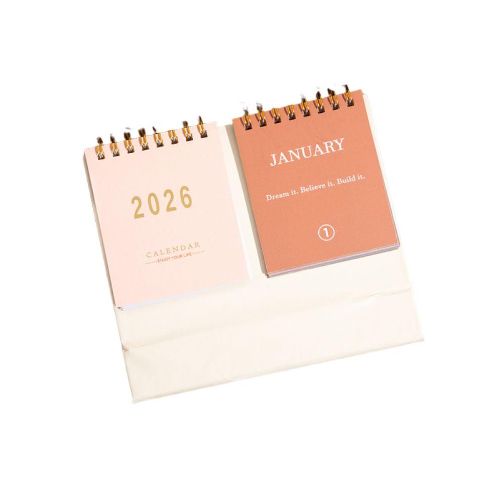 Minimalist Design 2026 Desktop Calendar Spiral Binding Memo Calendar Checklist Planner Office Use