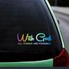With God All Things Are Possible Car Sticker Waterproof Vinyl Decal Car Accessories Decor Pegatinas Para Coche
