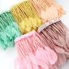 2Yards/Lot Stripped Coque Goose Feather Fringe Trimmings For Needlework And Handicrafts Wedding Decoration Carnival Accessories