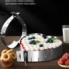 Круглая форма для мусса в форме сердца, регулируемая, складная, из нержавеющей стали, форма для выпечки торта, инструмент для украшения торта