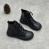Fashion GKTINOO Retro Genuine Leather Shoes Short Boots 2025 Autumn Winter New Flat Casual Lace Up Handmade Soft Sole Women's Boots