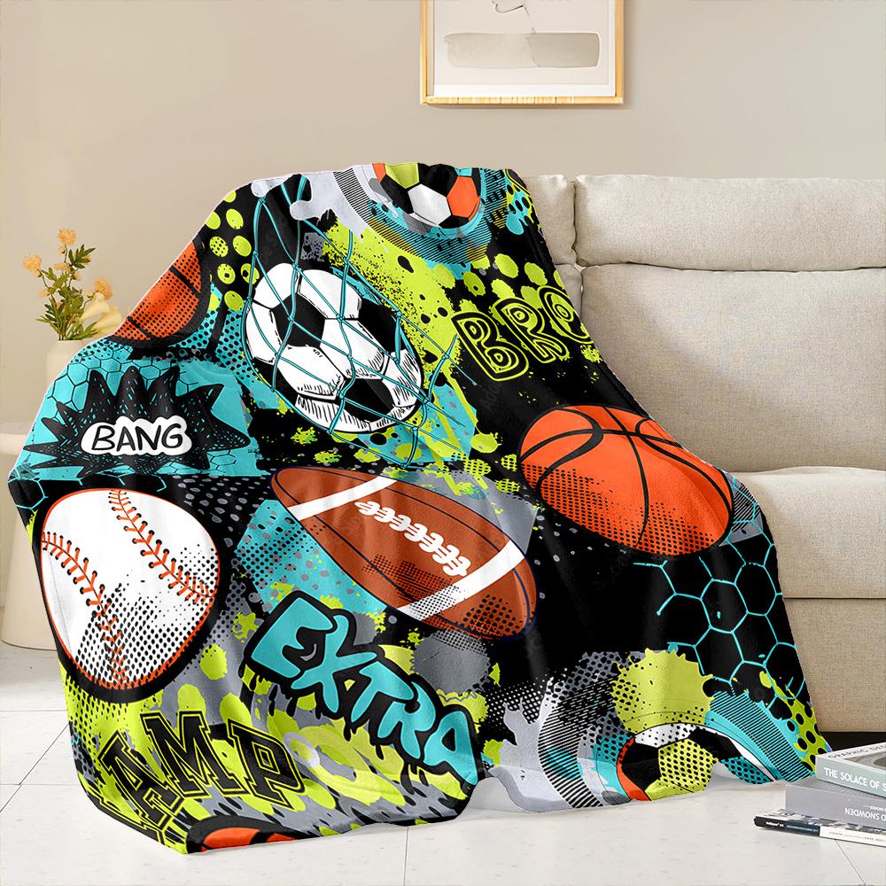 3D Новое поступление Фланелевое одеяло на футбольную спортивную тему для кровати, спальни, дивана, пикника, плед для укрывания, для отдыха на открытом воздухе, для сна