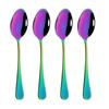 4Pcs Mirror Dinnerware Set Stainless Steel Flatware Cutlery Rainbow Set Kitchen Dinner Spoon Silverware Kitchen Tableware Set