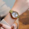 Authorized Retailer OLIVIA BURTON Women's Watch 24000228 Illustrated Floral Midi Ivory Gold Sage Green Leather