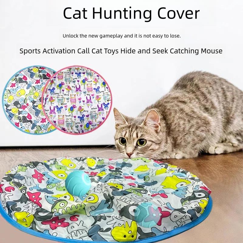 Электрические игрушки для охоты на кошек, прячущиеся и ищущие игрушки для котят, активируемые интерактивными игрушками для кошек Chi and Sports, игрушки для упражнений с кошачьим укрытием