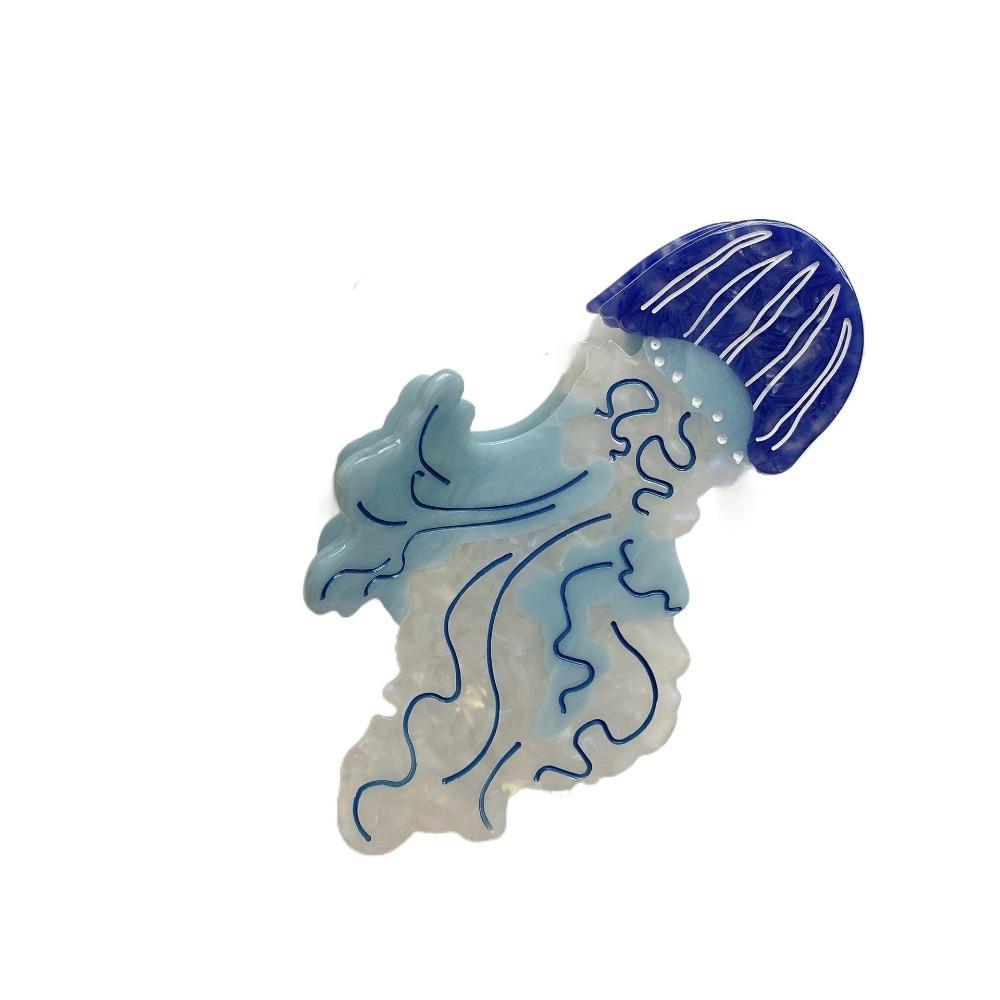 Animal Jellyfish Hair Claw Ocean Series Large Shark Clip Creative Hair Grab Clip  Female