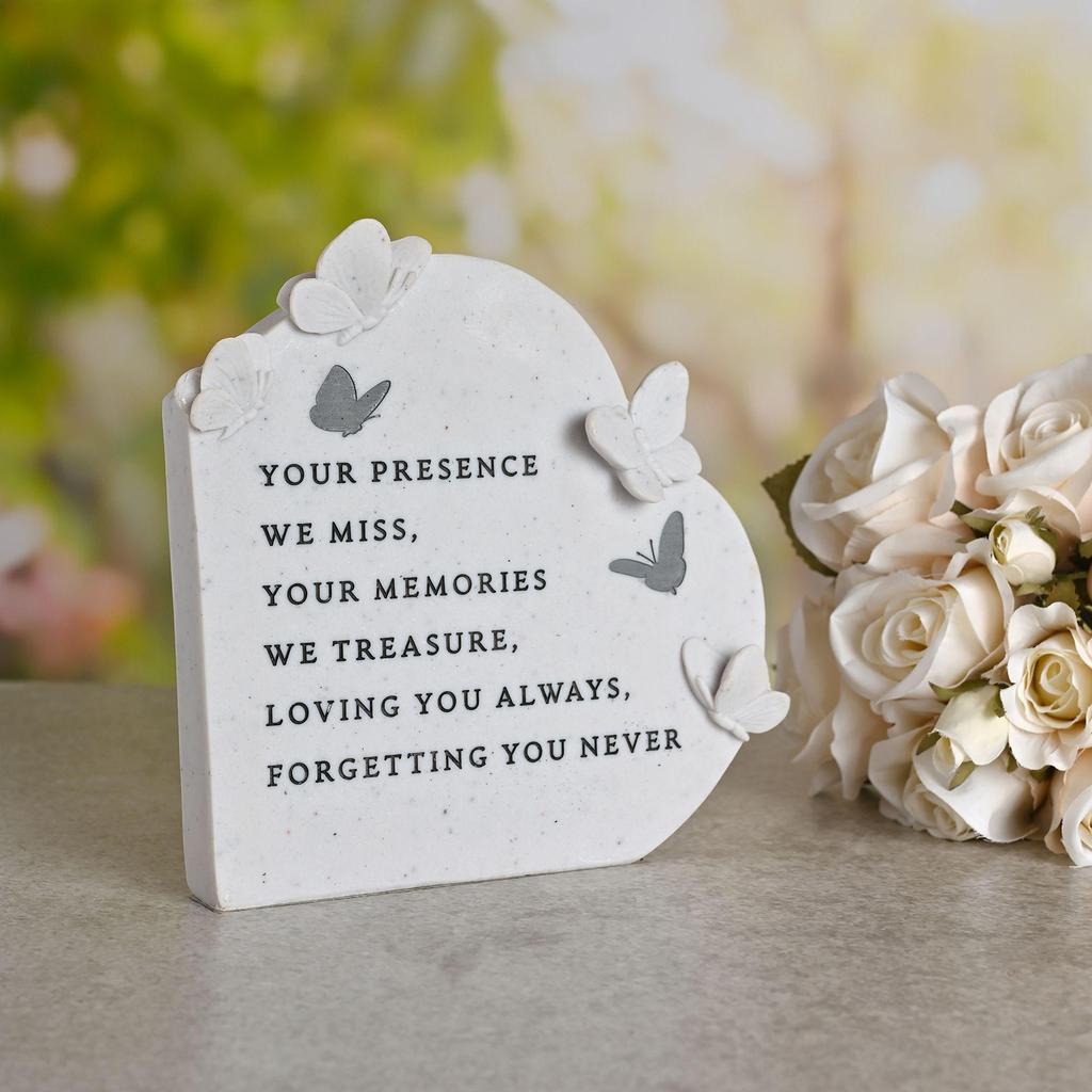 Thoughts of You Butterfly Graveside Standing Heart - Your Presence