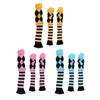 3PCS Knitted Golf Club Head Covers Fine Pattern Protective Golf Club Headcovers Set with Pom Pom for
