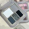 5-Color Shiny Punk Blue Eyeshadow Palette Glitter Pearlescent Eye Shadow Palette Lasting Waterproof Nude Pink Eye Pigment Makeup