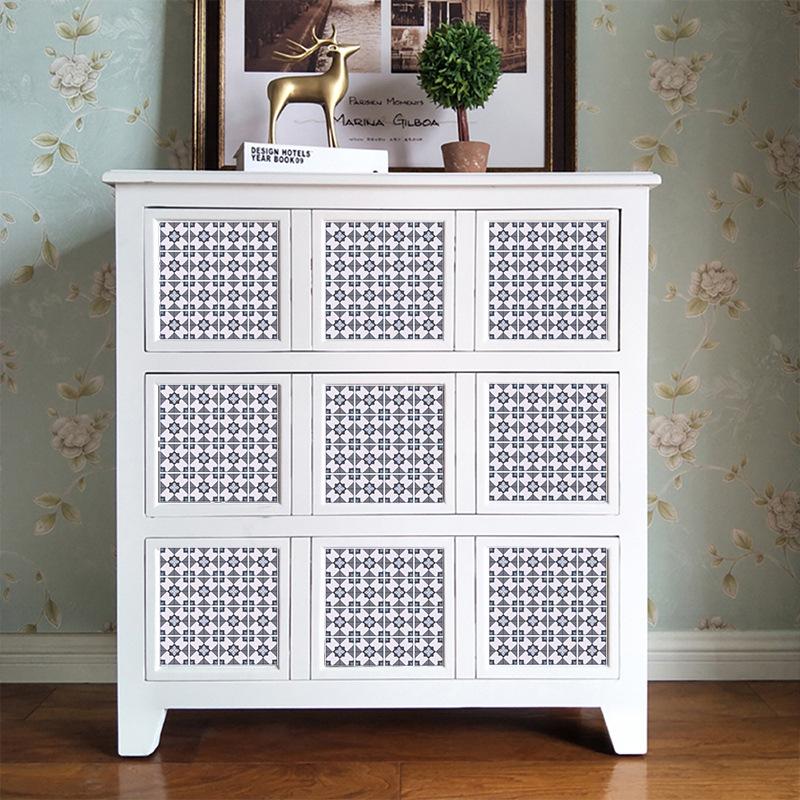 Grey Flower Tile Sticker Kitchen Backsplash Oil-proof Bathroom Waterproof Home Decor Wall Decals Peel Stick Art Mural