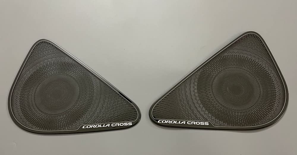 Накладки на динамики MEKOMEKO из нержавеющей стали для нового Toyota Corolla Cross (Сентябрь 2021 года и позже), Набор из 4 предметов, Черный, CRS-YXKB