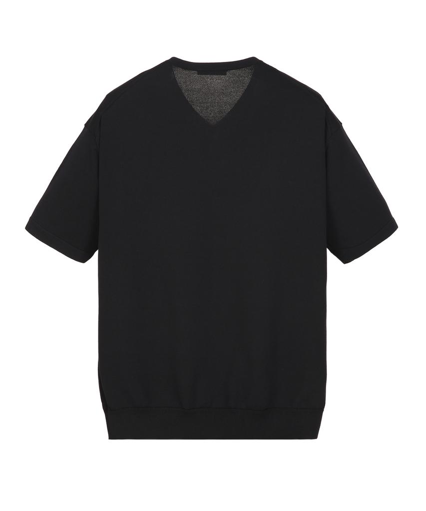 Jilseutyueoteunyuyogmaen Cool-Dry Functional Knit Top V-Neck - Black (Jnsw6B606Bk)