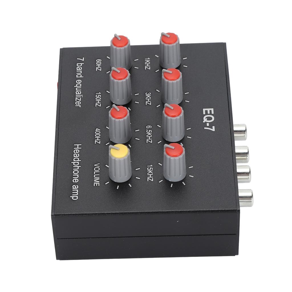 7-полосный эквалайзер звука Профессиональная регулировка высоких и низких частот Интерфейс 5.5x2.1 12 дБ Цифровой автомобильный эквалайзер звука DC5V-12V