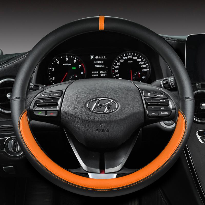 Чехлы на руль автомобиля 38 см для Hyundai i30 Creta Tucson ix35 Solaris Elantra Santa Fe Kona i40 Palisade, автоаксессуары