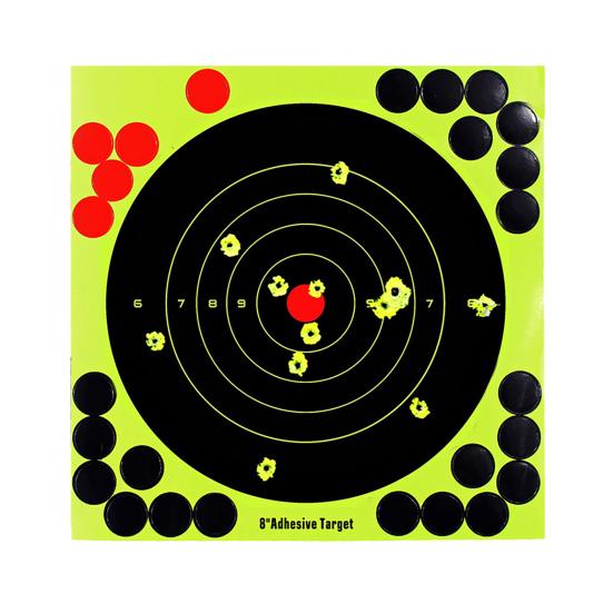 10 шт. 8-дюймовых наклеек-мишеней с брызгами, самоклеящиеся мишени-яблоки, флуоресцентно-желтые мишени для стрельбы на открытом воздухе и в помещении, для соревнований и практики