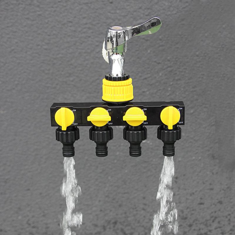 Дом Сад 4-ходовой Водный Коннектор с Переключающим Клапаном Кран Быстрое Соединение.
