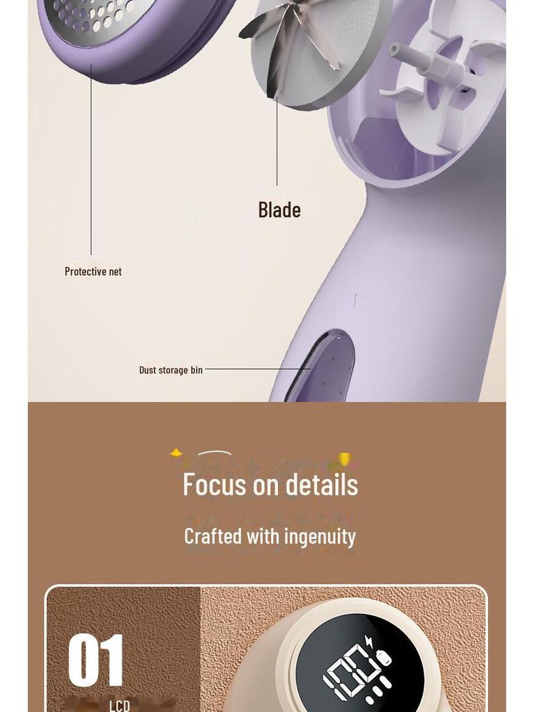 Перезаряжаемый 2-в-1 эпилятор и триммер с цифровым дисплеем для домашнего использования