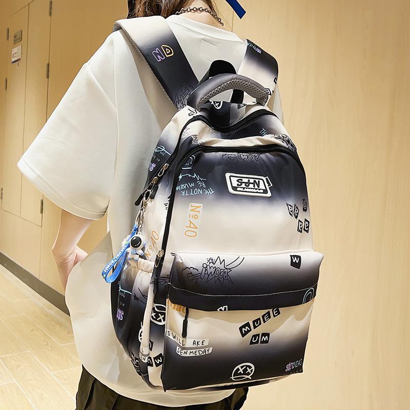 Школьный рюкзак Детский для начальной школы Девочки Ученики средней школы Студенты колледжа Ученики старшей школы Большая вместимость Принт