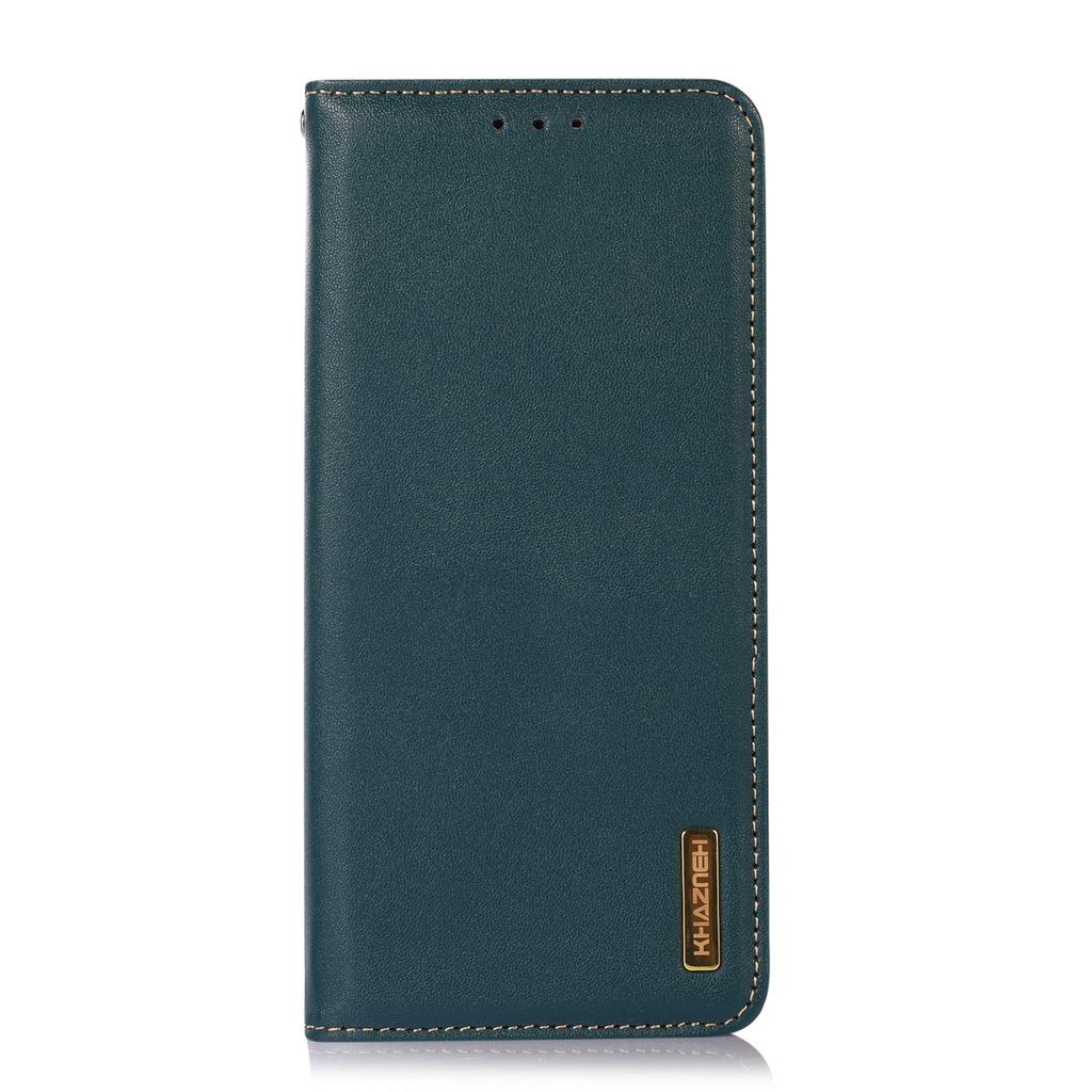 KHAZNEH For Xiaomi Redmi Note 14S 4G Case Wallet Genuine Cow Leather Phone Cover Nappa Texture