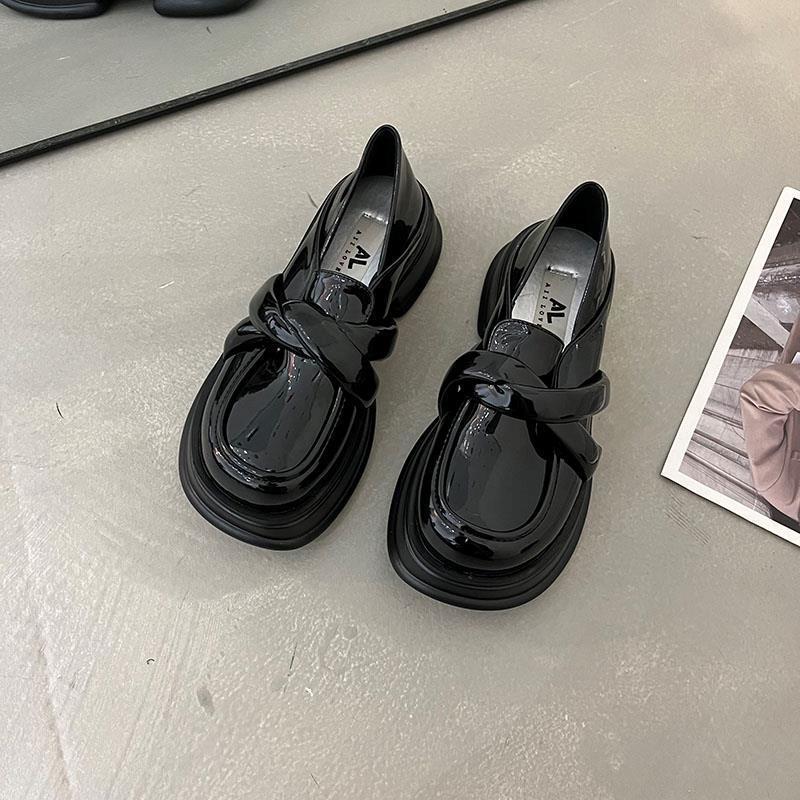 Модные туфли-лоферы на мягкой платформе с мягкой подошвой, женские весенние туфли Мэри Джейн, увеличивающие рост, и маленькие кожаные туфли