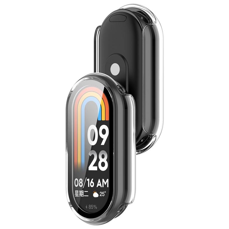 PC Case+Glass for Xiaomi Mi Band 10 Anti-scratch Protective Cover All-around Screen Protector Bumper for Mi Band 9 Ceramic 8 Cover Shell