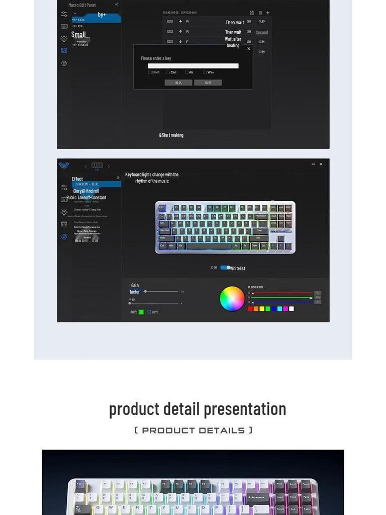 AULA F87Pro Wireless/Wired Mechanical Gaming Keyboard with Bluetooth