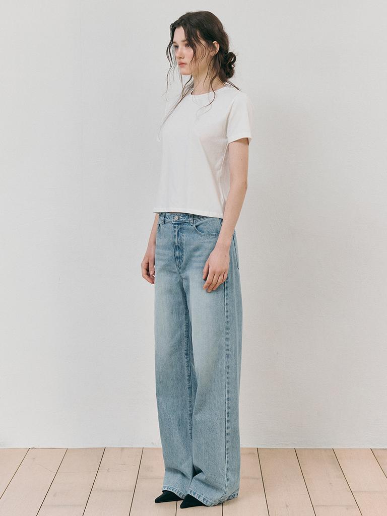 ETMON Round Neck T-Shirt, Ivory