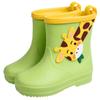 Ботинки Bota Girl Shoe Kid Rain Shoes Cute Cartoon Boy Girl Soft Non-Slips Rubber Boots Plush warm Kids Rain Shoes PVC Waterproof Water Boots