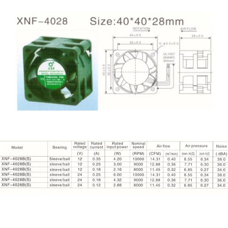 12038 DC Axial Cooling Fan for Industrial, Notebook, and Cabinet Use (12V/24V/48V)
