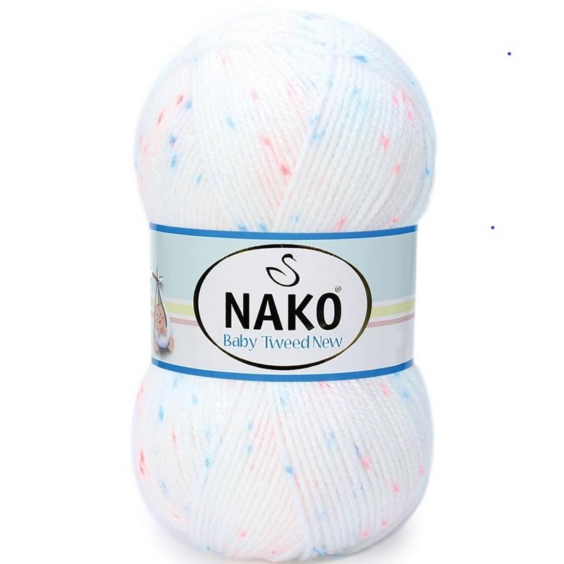 Трикотажная пряжа Nako Baby Tweed New Premium, 4 шара, 230 метров (100гр)-Мяч для ручного вязания - Разноцветный - Хобби - Акриловый жилет премиум-класса - Шарф - Шапочка - Пинетки - Сделай сам
