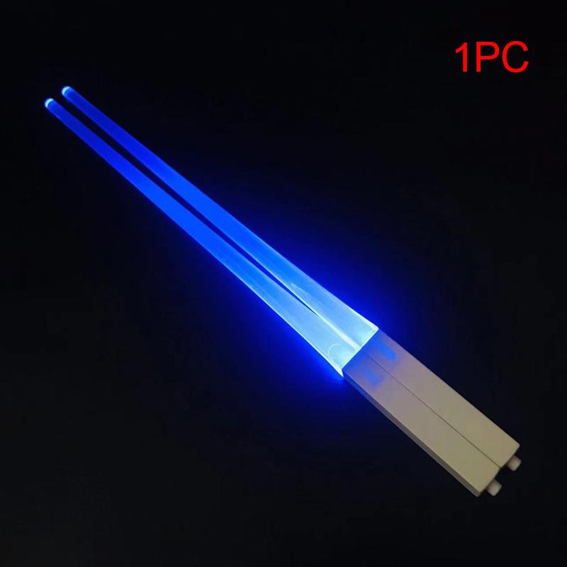 1 Pcs Led Lightsaber Luminous Chopsticks Detachable Washable Reusable Free Tableware For Kitchen Dinner