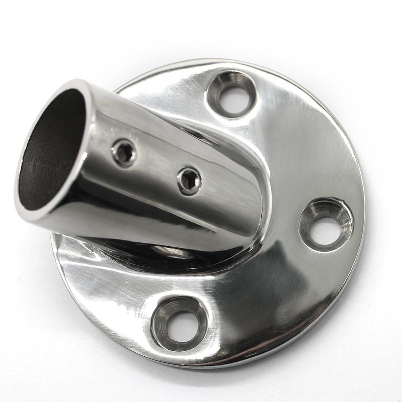 316 нержавеющая сталь 45 градусов поручень для палубы лодки поручни круглое основание для 1" труба части лодки аксессуары