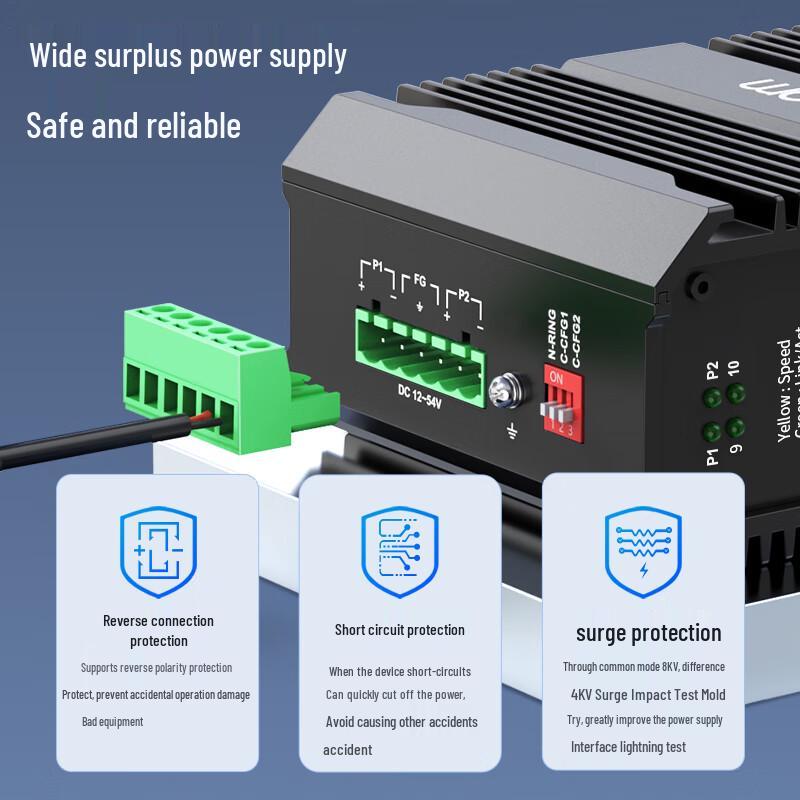 Aidicon Industrial Gigabit Ethernet Fiber Optic Switch