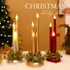 Christmas LED Candle Lamp Battery Powered Flameless Fake Taper Candle Decoration Flickering Long Electric Simulation Candle Light