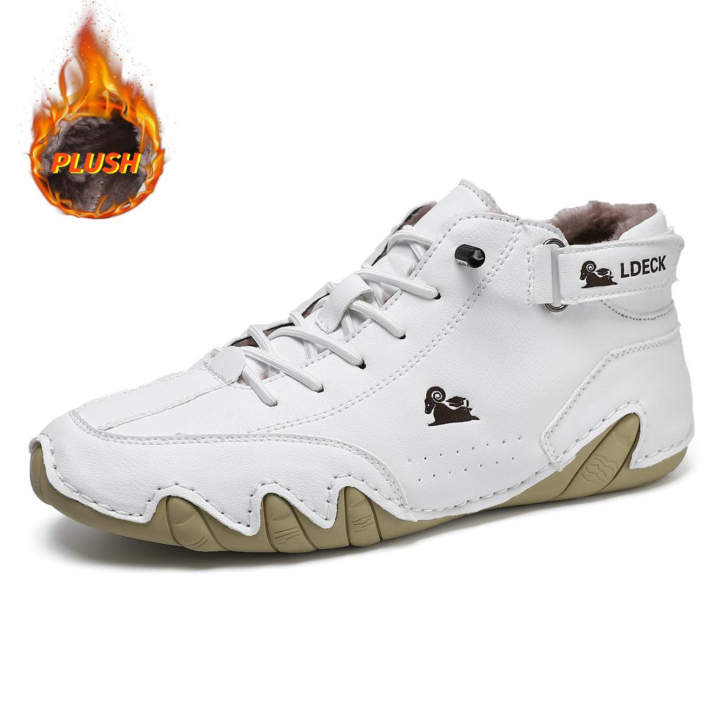 Зимние бархатные ботинки Мартина большого размера, мужские термохлопковые ботинки с высоким верхом, мужская спортивная и повседневная обувь