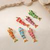 Colorful Fish-Motif Fashion Metal Zircon Handmade Colored Bracelet/Stud Earrings Women's Lucky Charm Accessories Gift