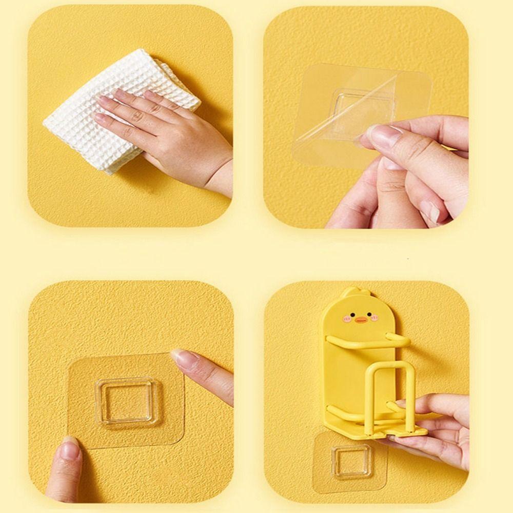 Wall Mounted Duck Toothbrush Holder Plastic Toothpaste Toothbrush Storage Rack Bathroom