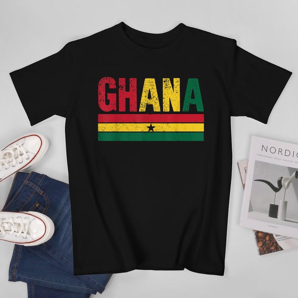 More Design Ghana Flag Ghanaian Unisex Tshirt Tees Tshirt Oneck T Shirts Unisex Boys Clothing 100 Cotton