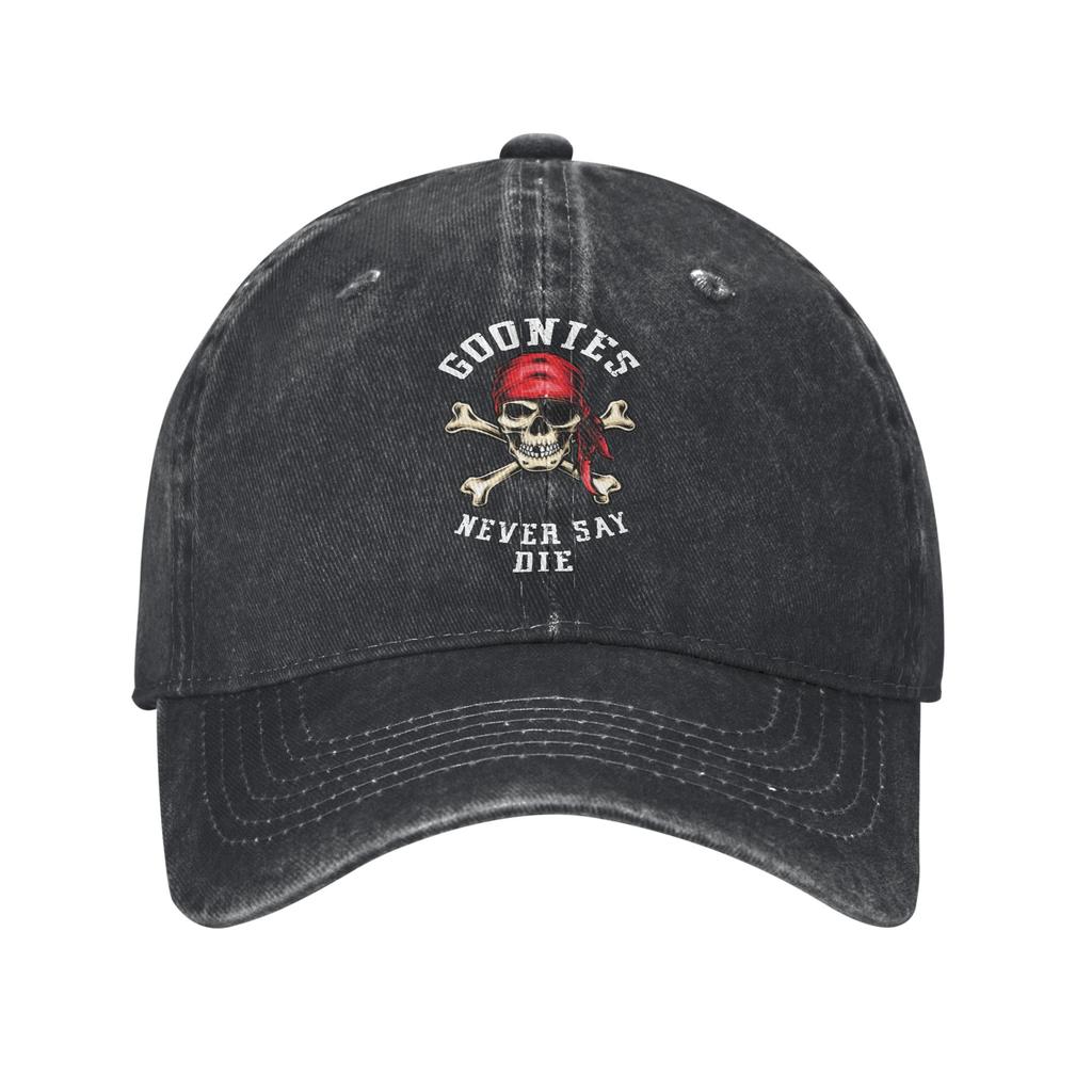 The Goonies Skull Baseball Caps Casual Distressed Denim Never Say Die Snapback Cap Outdoor Activities Adjustable Fit Caps Hat