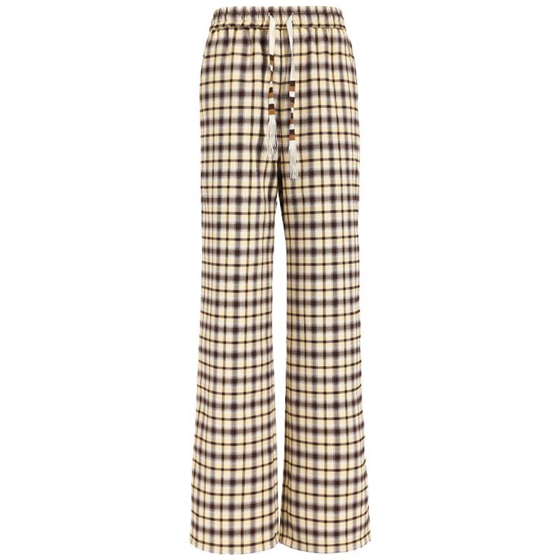 Women's Plaid Casual Trousers