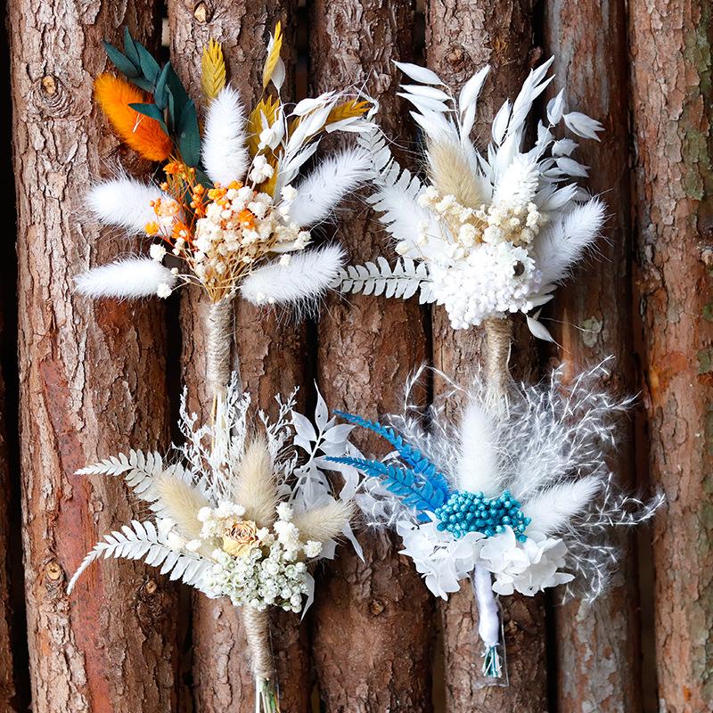 1 шт. DIY сушеный цветок мини-корсаж цветок брошь воротник булавка сушеные растения украшение домашний декор невесты