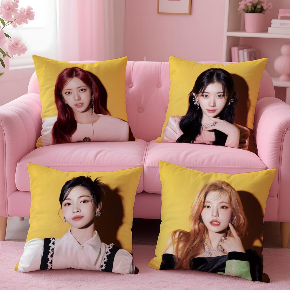 Стиль K-pop I-Itzy Наволочка Плюшевая Ткань Мягкая Двусторонняя Печать Диван Теплая Зимняя Домашний Подарок Наволочка
