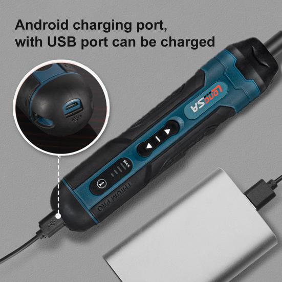 1 комплект, электрическая отвертка с зарядкой через USB, прецизионная многофункциональная беспроводная электрическая отвертка 3,6 В, промышленный набор